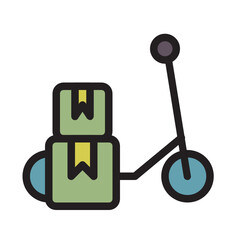 Scooter Delivery , Delivery service filled outline icon.