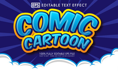 Comic cartoon editable text effect