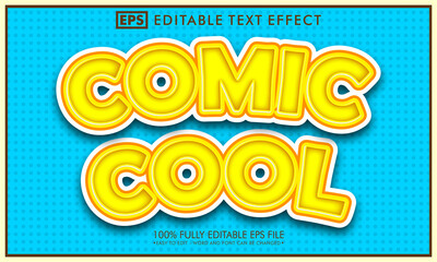 Comic cool editable text effect