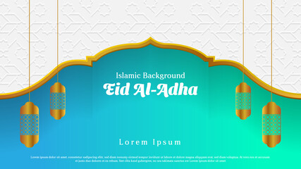 Islamic background design. eid Al Adha greeting card design template, islamic vector illustration