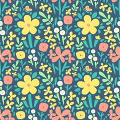 MINIMALIST FLAT FLORAL PATTERN DESIGN