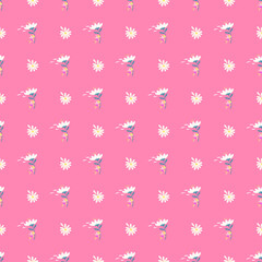 THE FEMALE FAIRY IS HOLDING A BIG WHITE FLOWER SEAMLESS PATTERN