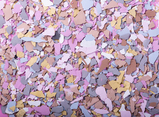 Colorful concrete chips for making terrazzo