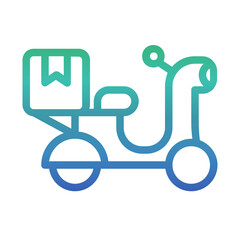 Motorbike Delivery , Delivery service gradient icon.