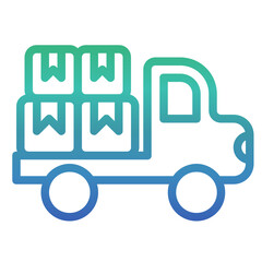 Delivery Truck , Delivery service gradient icon.