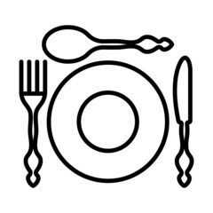 Icon Of Silverware And Plate