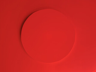 Empty pallet on red plaster background