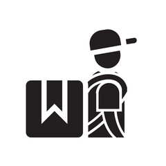 Delivery Man , Delivery service solid icon.