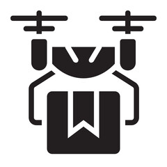 Drone Delivery , Delivery service solid icon.