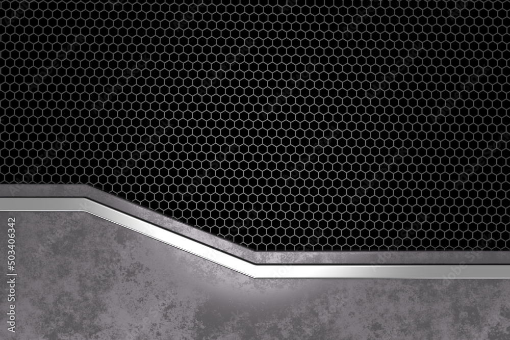Sticker metal background. web banner background design. 3d rendering.