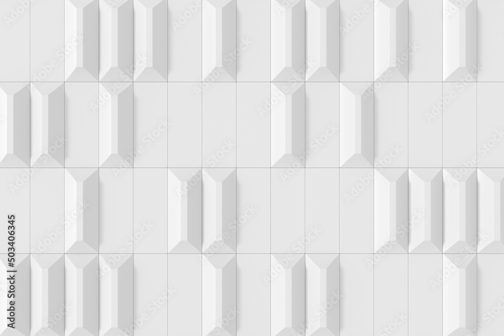 Wall mural abstract background of modern tile wall. 3d rendering.