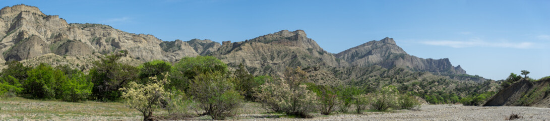 Mountain landscape in Vashlovani nature reserve