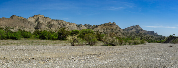Mountain landscape in Vashlovani nature reserve