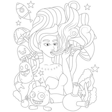 Funny Stoner coloring page