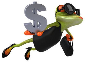 Fun frog - 3D Illustration