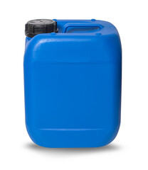 Blue plastic barrel
