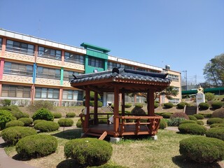 School in south Korea with Sunny Weather