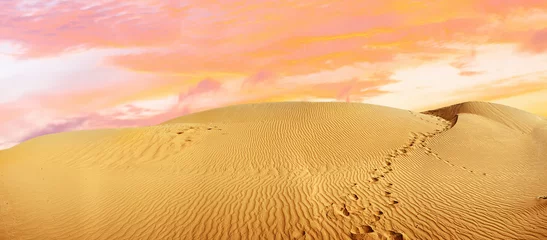 Gordijnen Sand dunes in Sahara in Tunisia © Fyle