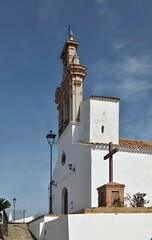 Historic church in Sanlucar de Guadiana, Huelva - Spain 