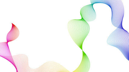 Abstract backdrop with wave gradient lines