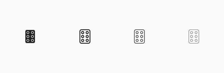 Pills icon flat. Illustration isolated vector sign symbol