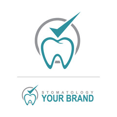 Dentist stomatology sign logo