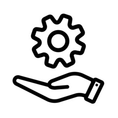 Gear, equipment, function vector icon illustration