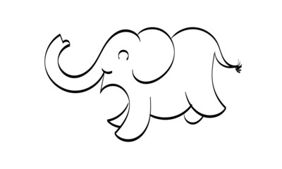 Elephant Vector Art. Use as poster, card, flyer or T Shirt