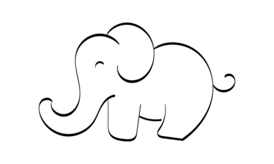 Elephant Vector Art. Use as poster, card, flyer or T Shirt
