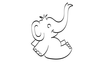 Elephant Vector Art. Use as poster, card, flyer or T Shirt
