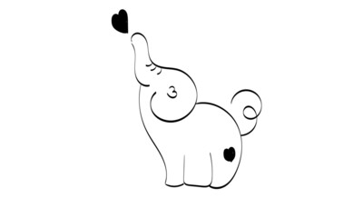 Elephant Vector Art. Use as poster, card, flyer or T Shirt