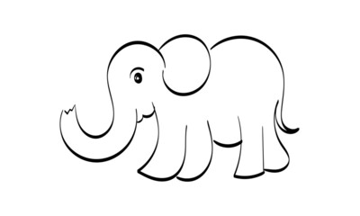 Elephant Vector Art. Use as poster, card, flyer or T Shirt