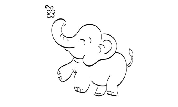 Elephant Vector Art. Use as poster, card, flyer or T Shirt