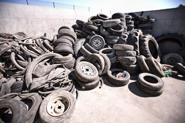 Old tires, garbage dump