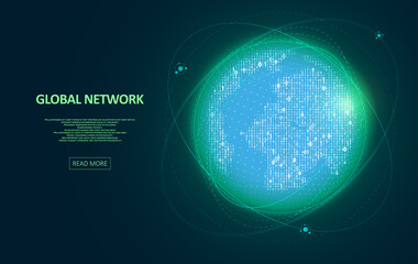 Abstract global technology background