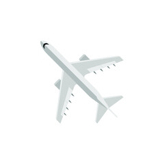 Fototapeta na wymiar airplane up view vector for logo suggestions on white background