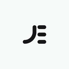 Letter JE monogram logo design.