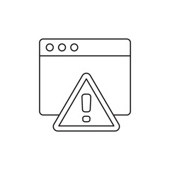 Exclamation mark icon in line style icon, style isolated on white background