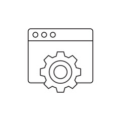 Development website, seo icon in line style icon, style isolated on white background