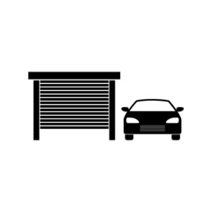 Car garage icon isolated on white background