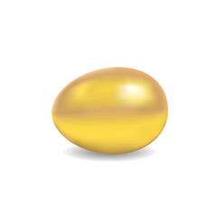 golden egg isolated on a white background