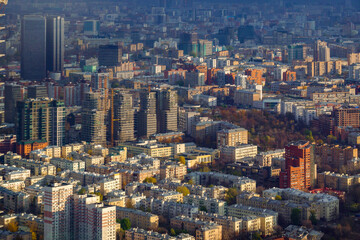 Residential district on autumn day