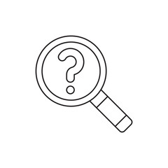 Find problem, search problem icon in line style icon, style isolated on white background