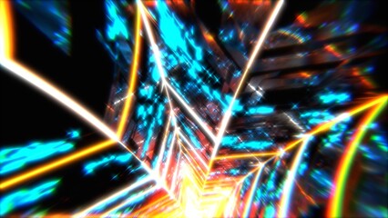 VJ 星 トンネル ディスコ 青 発光 120BPM [別Verあり]