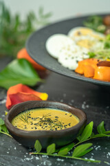 Fresh healthy organic salad sauce