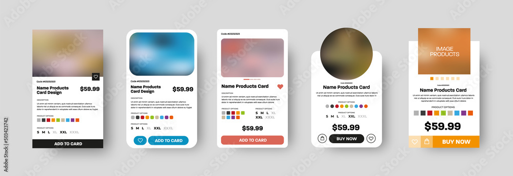 Poster vector interface of mobile applications, a shopping cart for purchases in an online store, a product