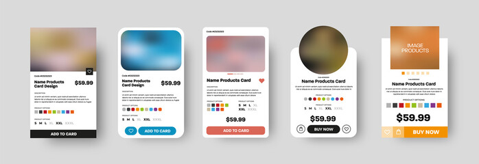 Vector interface of mobile applications, a shopping cart for purchases in an online store, a product card. © olegphotor