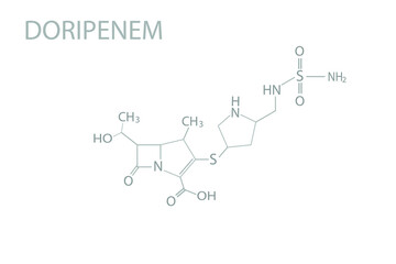 Doripenem molecular skeletal chemical formula.