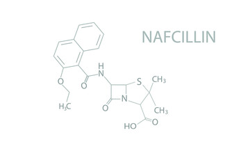 Nafcillin molecular skeletal chemical formula.