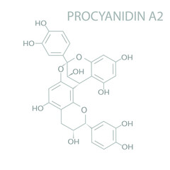 Procyanidin A2 molecular skeletal chemical formula.